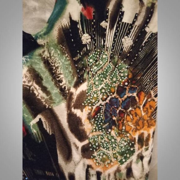 Alberto Makali  hand beaded sweater women's size  medium - Picture 7 of 10